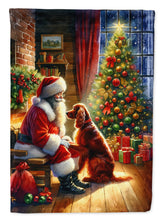 Load image into Gallery viewer, Irish Setter with Santa Garden Flag – Christmas Dog Yard Decor