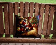 Load image into Gallery viewer, Irish Setter and Santa Claus Throw Pillow - 14x14 Decorative Pillow – Art for Your Home &amp; Patio