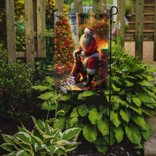 Load image into Gallery viewer, Irish Setter with Santa Garden Flag – Christmas Dog Yard Decor