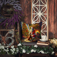 Load image into Gallery viewer, Irish Setter and Santa Claus Throw Pillow
