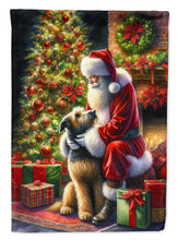 Load image into Gallery viewer, Irish Wolfhound and Santa Claus House Flag