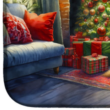 Load image into Gallery viewer, Irish Wolfhound and Santa Claus Dish Drying Mat