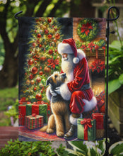 Load image into Gallery viewer, Irish Wolfhound with Santa Garden Flag – Christmas Dog Yard Decor