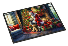Load image into Gallery viewer, Irish Wolfhound and Santa Claus Doormat-24x36 Indoor / Outdoor Rug | Made in USA