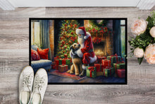 Load image into Gallery viewer, Irish Wolfhound and Santa Claus Doormat