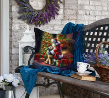 Load image into Gallery viewer, Irish Wolfhound and Santa Claus Throw Pillow