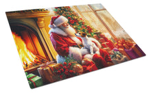 Load image into Gallery viewer, Jack Russell Terrier and Santa Claus Glass Cutting Boards – Durable, Decorative Kitchen Art