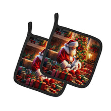Load image into Gallery viewer, Jack Russell Terrier and Santa Claus Pot Holders - Set of 2 Decorative Kitchen Helpers | Made in the USA