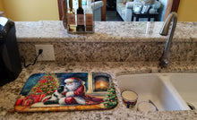 Load image into Gallery viewer, Japanese Chin and Santa Claus Dish Drying Mat