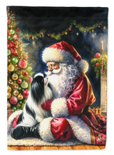 Load image into Gallery viewer, Japanese Chin with Santa Garden Flag – Christmas Dog Yard Decor