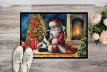 Load image into Gallery viewer, Japanese Chin and Santa Claus Doormat-24x36 Indoor / Outdoor Rug | Made in USA