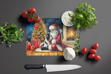 Load image into Gallery viewer, Japanese Chin and Santa Claus Glass Cutting Boards – Durable, Decorative Kitchen Art