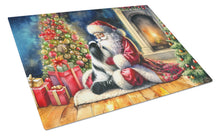 Load image into Gallery viewer, Japanese Chin and Santa Claus Glass Cutting Boards – Durable, Decorative Kitchen Art