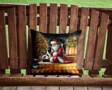 Load image into Gallery viewer, Japanese Chin and Santa Claus Throw Pillow - 14x14 Decorative Pillow – Art for Your Home &amp; Patio