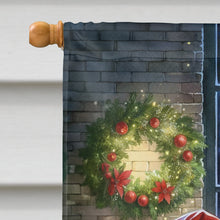 Load image into Gallery viewer, Keeshond and Santa Claus House Flag