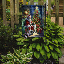 Load image into Gallery viewer, Keeshond with Santa Garden Flag – Christmas Dog Yard Decor