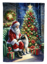 Load image into Gallery viewer, Keeshond with Santa Garden Flag – Christmas Dog Yard Decor
