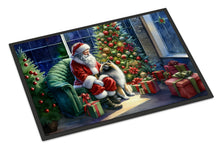 Load image into Gallery viewer, Keeshond and Santa Claus Doormat - 18X27 Indoor / Outdoor Rug | Made in USA