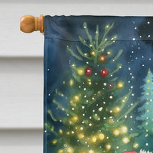Load image into Gallery viewer, Keeshond and Santa Claus House Flag