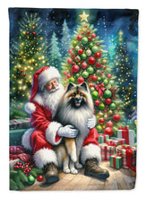 Load image into Gallery viewer, Keeshond and Santa Claus House Flag
