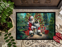 Load image into Gallery viewer, Keeshond and Santa Claus Doormat-24x36 Indoor / Outdoor Rug | Made in USA