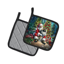 Load image into Gallery viewer, Keeshond and Santa Claus Pot Holders - Set of 2 Decorative Kitchen Helpers | Made in the USA