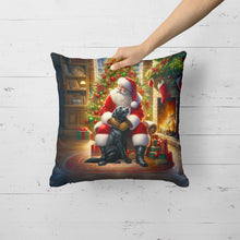Load image into Gallery viewer, Labrador Retriever and Santa Claus Throw Pillow