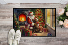 Load image into Gallery viewer, Labrador Retriever and Santa Claus Doormat - 18X27 Indoor / Outdoor Rug | Made in USA