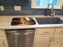 Load image into Gallery viewer, Labrador Retriever and Santa Claus Dish Drying Mat
