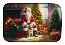 Load image into Gallery viewer, Labrador Retriever and Santa Claus Dish Drying Mat
