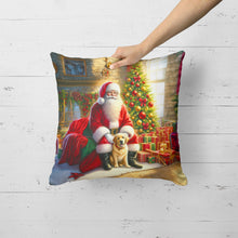 Load image into Gallery viewer, Labrador Retriever and Santa Claus Throw Pillow