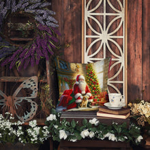 Load image into Gallery viewer, Labrador Retriever and Santa Claus Throw Pillow