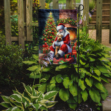 Load image into Gallery viewer, Lakeland Terrier with Santa Garden Flag – Christmas Dog Yard Decor