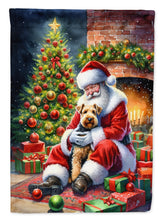 Load image into Gallery viewer, Lakeland Terrier with Santa Garden Flag – Christmas Dog Yard Decor