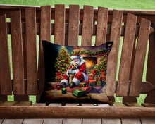 Load image into Gallery viewer, Lakeland Terrier and Santa Claus Throw Pillow - 14x14 Decorative Pillow – Art for Your Home &amp; Patio