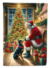 Load image into Gallery viewer, Lancashire Heeler with Santa Garden Flag – Christmas Dog Yard Decor