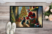 Load image into Gallery viewer, Lancashire Heeler and Santa Claus Doormat-24x36 Indoor / Outdoor Rug | Made in USA