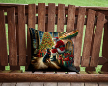 Load image into Gallery viewer, Lancashire Heeler and Santa Claus Throw Pillow - 14x14 Decorative Pillow – Art for Your Home &amp; Patio