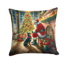 Load image into Gallery viewer, Lancashire Heeler and Santa Claus Throw Pillow