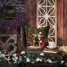 Load image into Gallery viewer, Leonberger and Santa Claus Throw Pillow