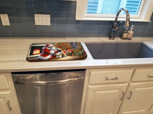 Load image into Gallery viewer, Lhasa Apso and Santa Claus Dish Drying Mat