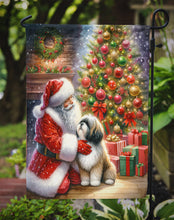 Load image into Gallery viewer, Lhasa Apso with Santa Garden Flag – Christmas Dog Yard Decor