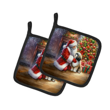 Load image into Gallery viewer, Lhasa Apso and Santa Claus Pot Holders - Set of 2 Decorative Kitchen Helpers | Made in the USA