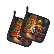 Load image into Gallery viewer, Maltese and Santa Claus Pot Holders - Set of 2 Decorative Kitchen Helpers | Made in the USA