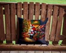 Load image into Gallery viewer, Maltese and Santa Claus Throw Pillow - 14x14 Decorative Pillow – Art for Your Home &amp; Patio