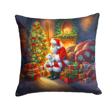 Load image into Gallery viewer, Maltese and Santa Claus Throw Pillow