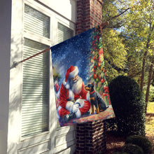 Load image into Gallery viewer, Manchester Terrier and Santa Claus House Flag