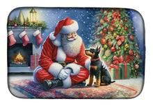 Load image into Gallery viewer, Manchester Terrier and Santa Claus Dish Drying Mat