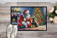 Load image into Gallery viewer, Manchester Terrier and Santa Claus Doormat
