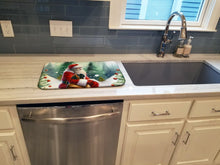 Load image into Gallery viewer, Mastiff and Santa Claus Dish Drying Mat